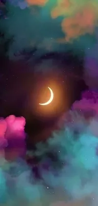 This crescent moon live wallpaper is the perfect addition to your phone