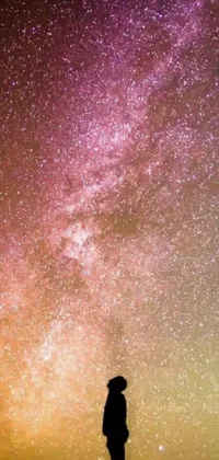 Immerse yourself in the beauty of the night sky with this stunning live wallpaper