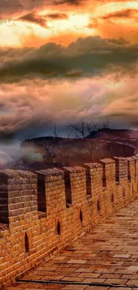 Wallpaper featuring the majestic Great Wall of China on your phone's screen