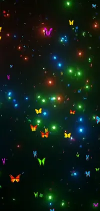 This lively phone live wallpaper is sure to uplift your spirits with its beautiful and colorful butterfly imagery