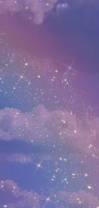 This phone live wallpaper transforms your screen into a mesmerizing sky filled with stars, clouds, and vibrant digital art