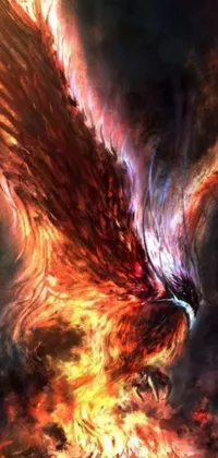 The Fire Bird Live Wallpaper is a stunning display of fiery beauty