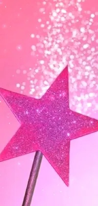 Tree Pink Star Live Wallpaper