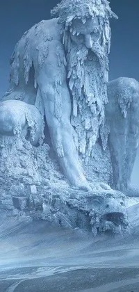 Embrace the mesmerizing ambiance of winter with this stunning phone live wallpaper