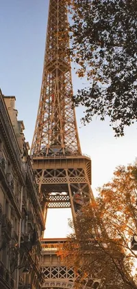 Enjoy the timeless beauty of the Eiffel Tower in Paris with this live wallpaper for your phone