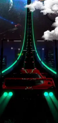 Enjoy a dynamic and futuristic vibe with this stunning phone live wallpaper featuring a city at night