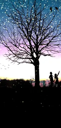 Tree Sky Light Live Wallpaper