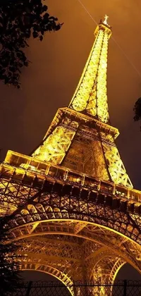 Looking for a stunning live wallpaper for your phone? Look no further than this incredible Eiffel Tower live wallpaper! Featuring an illuminated Eiffel Tower against a backdrop of warm brown tones, this detailed and highly realistic wallpaper is the perfect way to add a touch of Parisian elegance to your iPhone 15 background