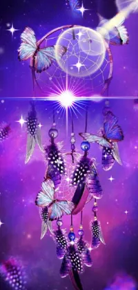 Tree Sky Purple Live Wallpaper