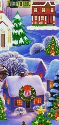 Tree Snow Christmas Live Wallpaper