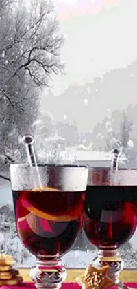 Tree Snow Soft Drink Live Wallpaper