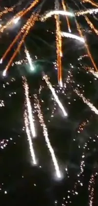 Transform your phone's display with this lively fireworks live wallpaper