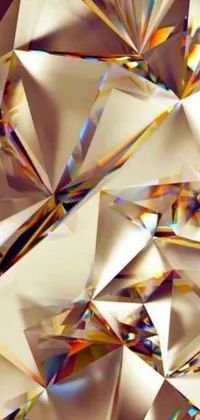This live wallpaper features a beautiful arrangement of diamonds on a table