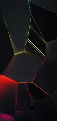 This phone live wallpaper boasts a unique design featuring glowing cubes stacked on top of each other