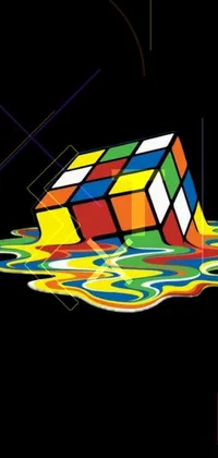 The Rubik's Cube live wallpaper features a visually pleasing design
