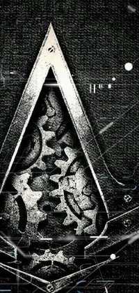 Triangle Font Black-and-white Live Wallpaper