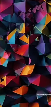 Triangle Rectangle Purple Live Wallpaper