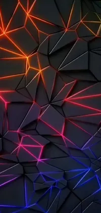 Triangle Symmetry Magenta Live Wallpaper