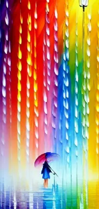 Umbrella Light Blue Live Wallpaper