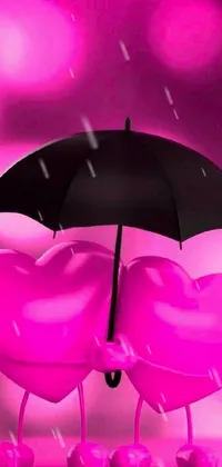 Umbrella Purple Petal Live Wallpaper