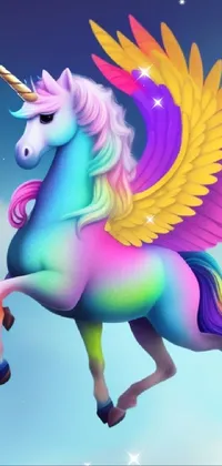 Unicorn Mythical Creature Azure Live Wallpaper