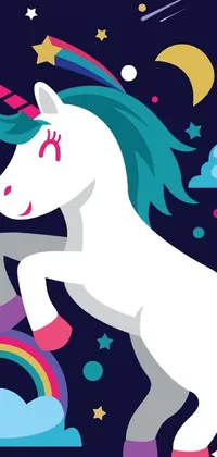 Unicorn Vertebrate Cartoon Live Wallpaper