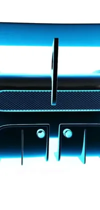 This phone live wallpaper showcases the interior of a sports car with blue neon accents and high-quality animation