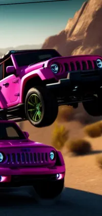 Enjoy the thrill of off-roading with this vivid phone live wallpaper