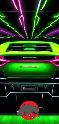 Vehicle Green Automotive Lighting Live Wallpaper