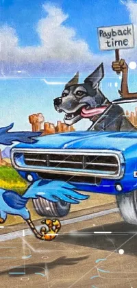 Vehicle Hood Dog Live Wallpaper