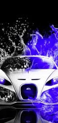 Vehicle Purple White Live Wallpaper
