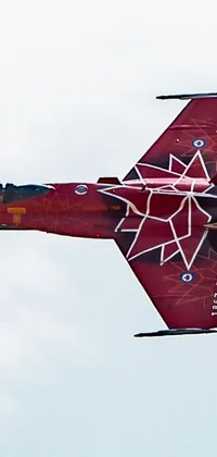 This stunning live wallpaper features a fiery red fighter jet soaring over Quebec's beautiful landscape