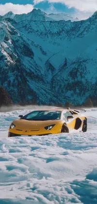 Vehicle Snow Mountain Live Wallpaper