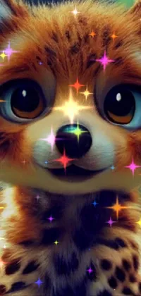 This phone live wallpaper features a cute fuzzy animal with big eyes, perfect for animal lovers
