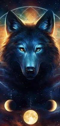 Enhance your phone's background with a breathtaking wolf scenery live wallpaper