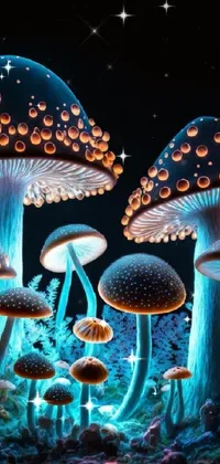 Vertebrate Liquid Mushroom Live Wallpaper
