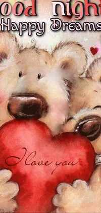 good night teddy bear wallpaper