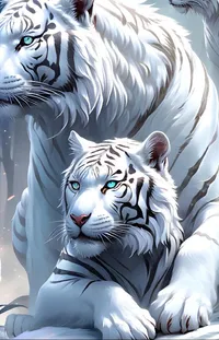 Vertebrate White Bengal Tiger Live Wallpaper