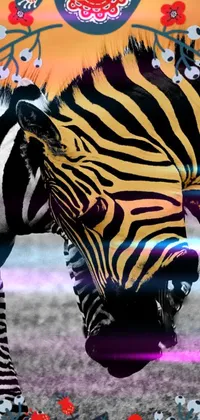 Get ready to add some energy and movement to your phone background with this animated zebra live wallpaper