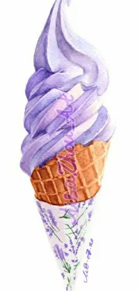 Add a touch of sweetness to your phone with this watercolor live wallpaper of an ice cream cone