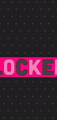 This live wallpaper features a minimalist design with bold, pink text reading "Locked" set against a black backdrop