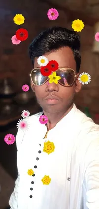 Vision Care Facial Expression Flower Live Wallpaper