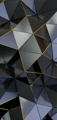 Looking for a beautiful and intricate live wallpaper for your phone? Look no further than this stunning black and gold cube design