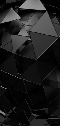 This phone live wallpaper showcases a stunning minimalist design with black cubes arranged in an intricate fashion