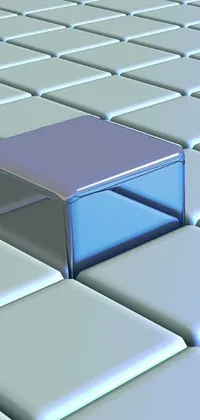 This phone wallpaper showcases a computer mouse atop a keyboard, set against a sleek cubo-futurist rendering