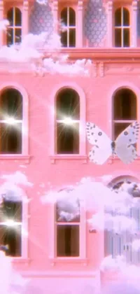 This pink building phone live wallpaper will transport you to a dreamy world