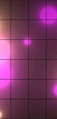 This phone live wallpaper showcases a captivating display of lights set against a dystopian floor tile texture, with a magenta color scheme adding a touch of futuristic sophistication