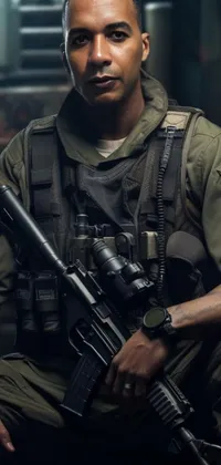 Watch Ballistic Vest Military Camouflage Live Wallpaper