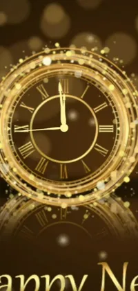 Watch Gold Clock Live Wallpaper