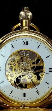 Watch Gold Clock Live Wallpaper